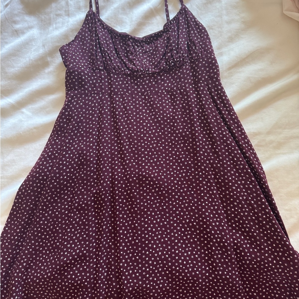 La Hearts Purple and White Mini Dress